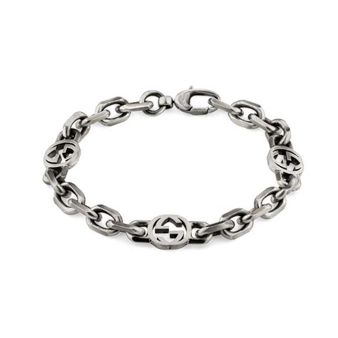 gucci interlocking g sterling silver bracelet